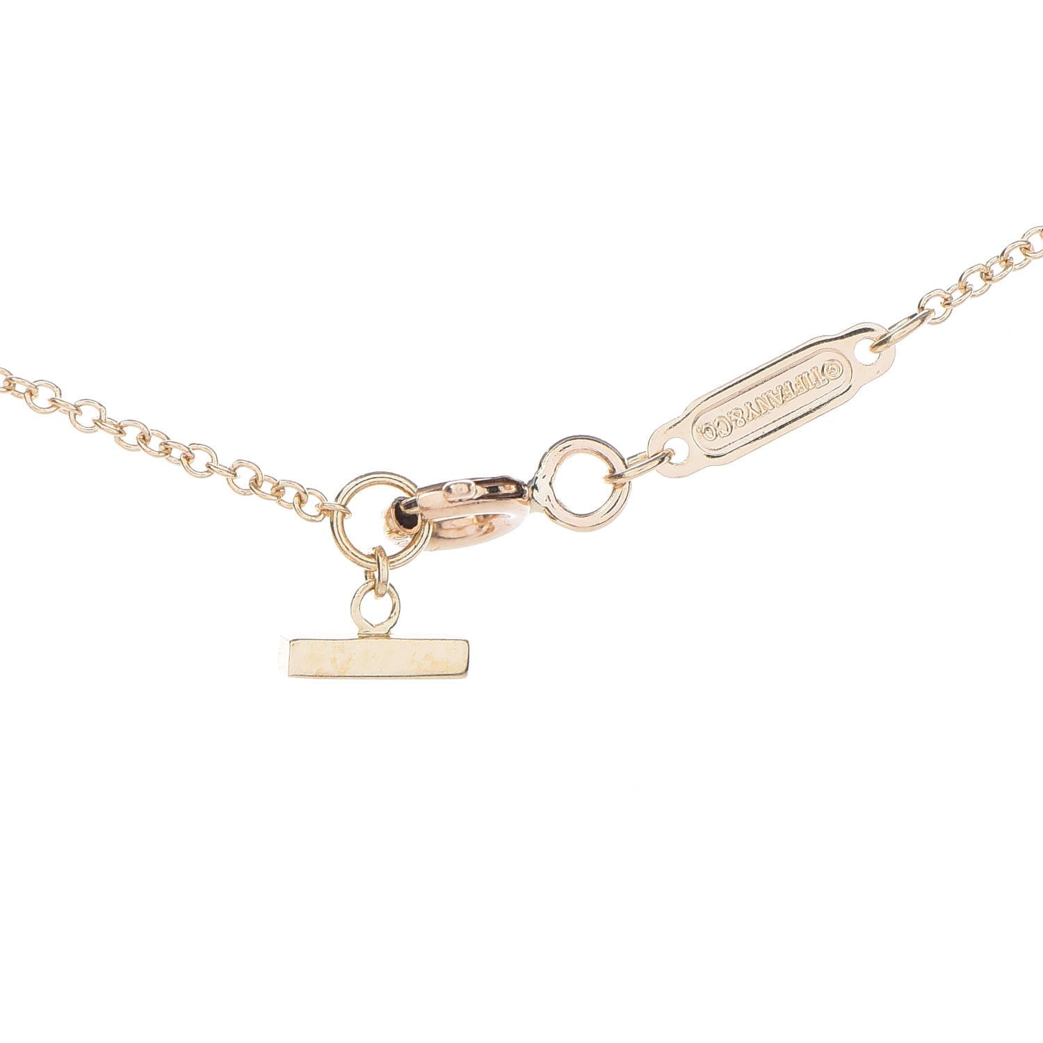 Tiffany 18K Yellow Gold Small T Smile Pendant Necklace 5 of 7