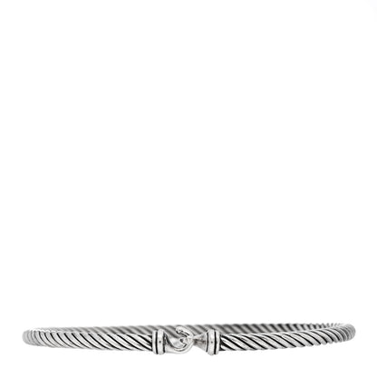David Yurman Sterling Silver 3mm Cable Buckle Bracelet 1 of 3