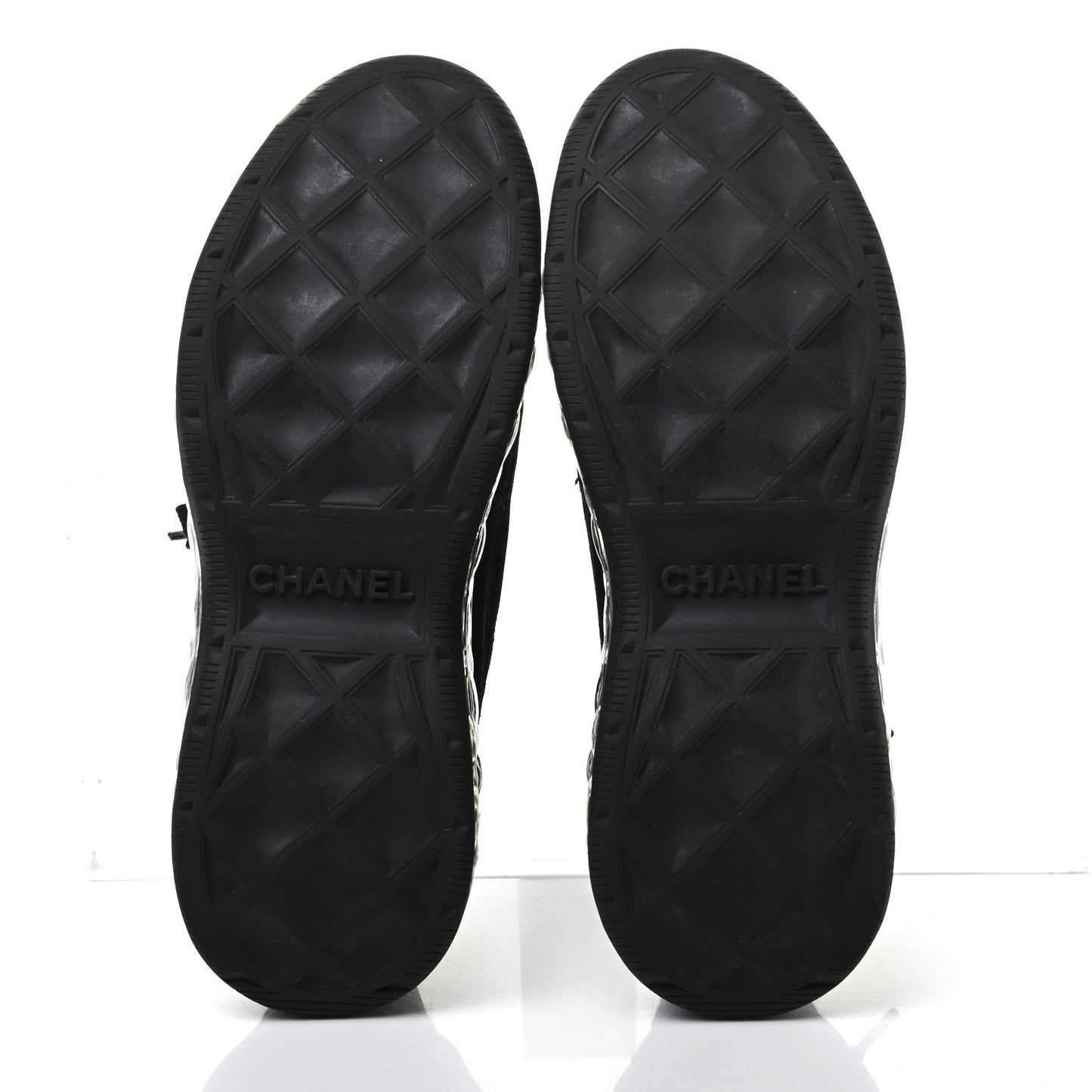 Suede Calfskin Velvet Grosgrain CC Sneakers 36 Black