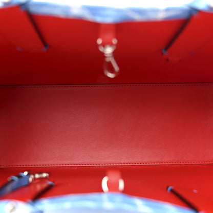 Christian Louboutin Patent Calfskin Splash Cabata Tote Blue 6 of 12