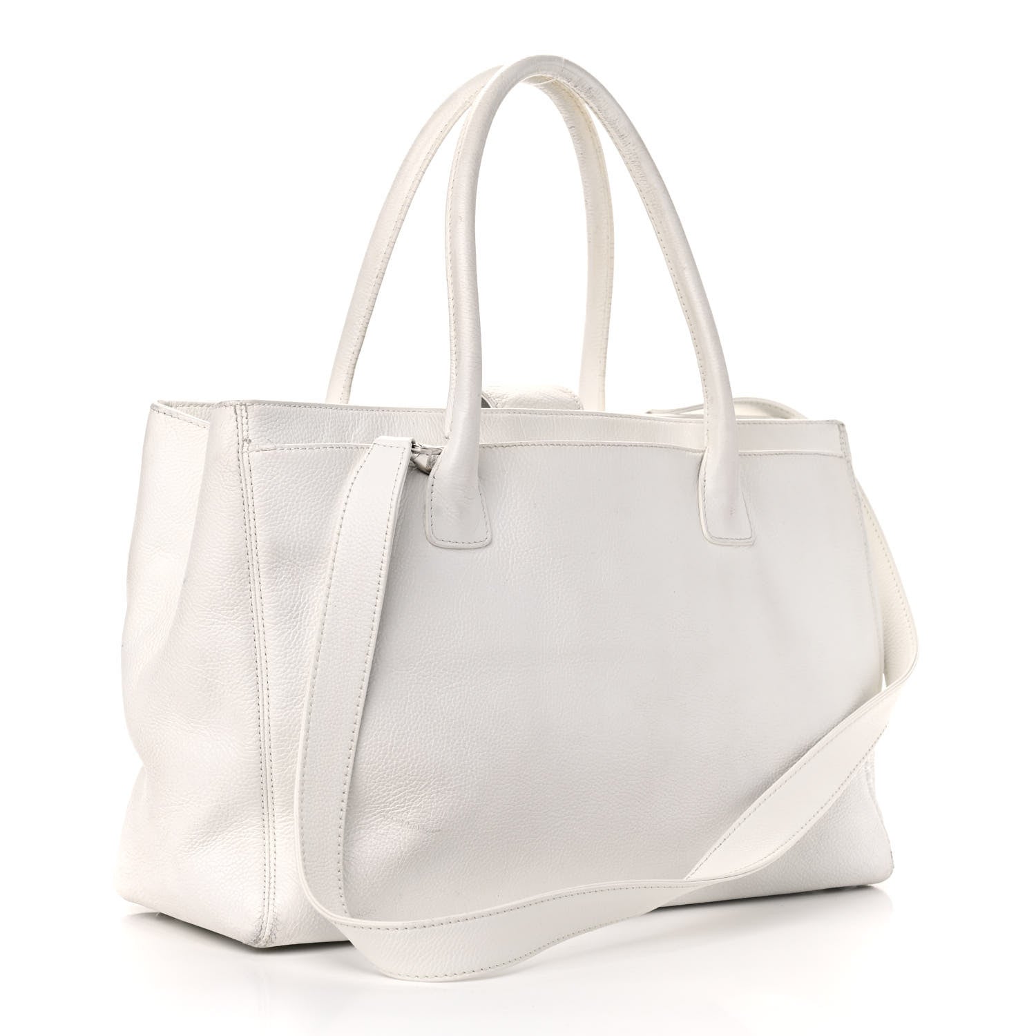 Chanel Calfskin Cerf Executive Shopper Tote White 2 of 24