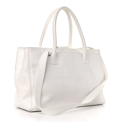 Chanel Calfskin Cerf Executive Shopper Tote White 2 of 24