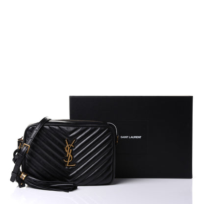 Saint Laurent Calfskin Matelasse Monogram Lou Camera Bag Black 11 of 11