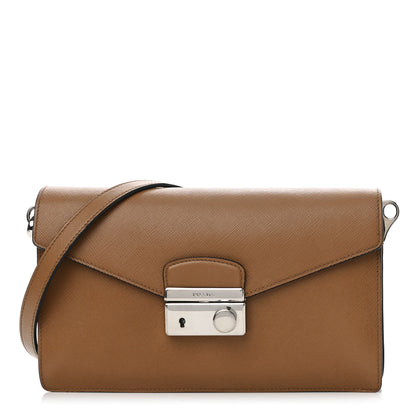 Prada Saffiano Sound Shoulder Bag Caramel 1 of 17