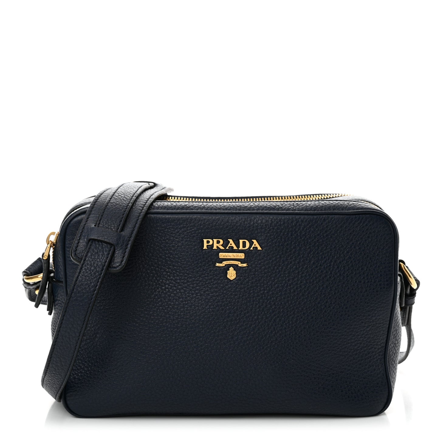 Vitello Phenix Double Zip Crossbody Bag Baltico