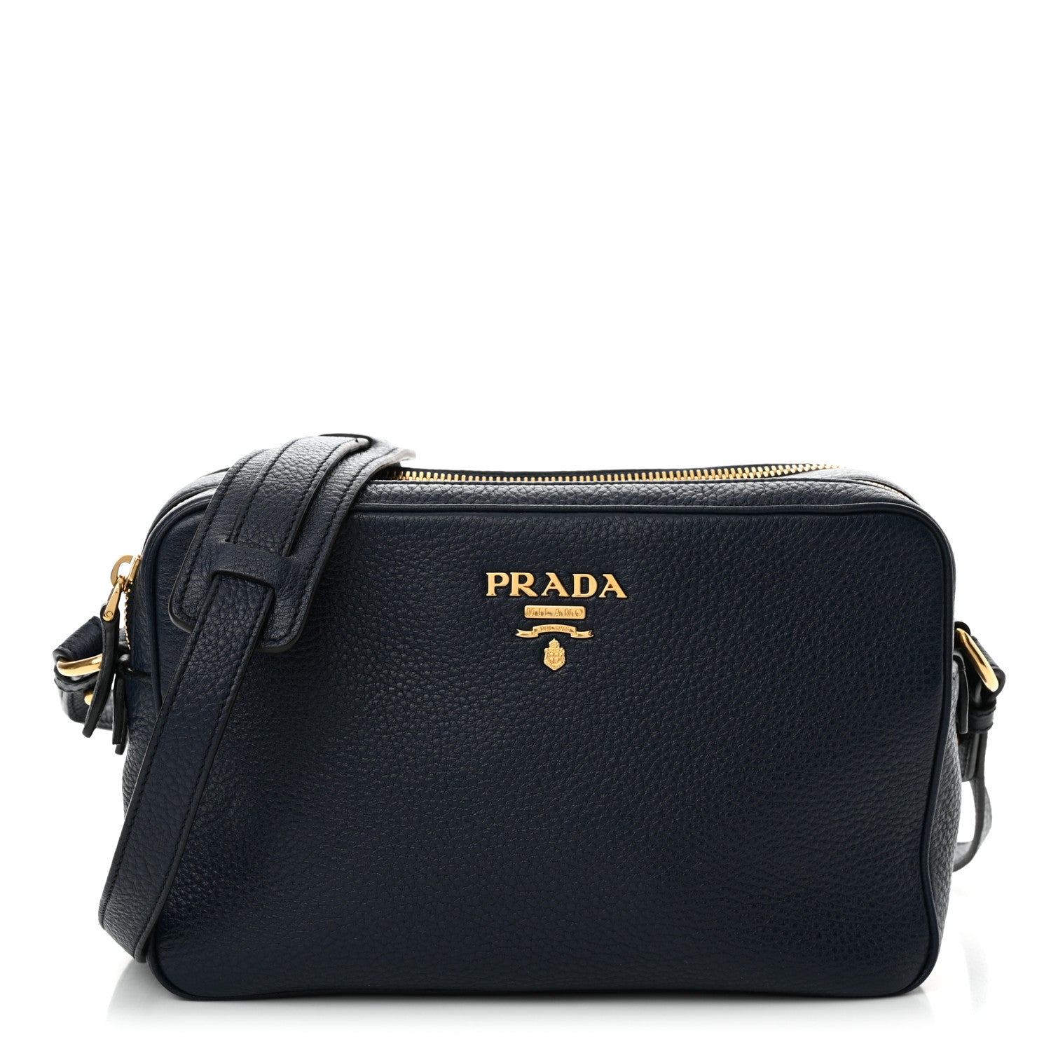 Prada Vitello Phenix Double Zip Crossbody Bag Baltico 1 of 13