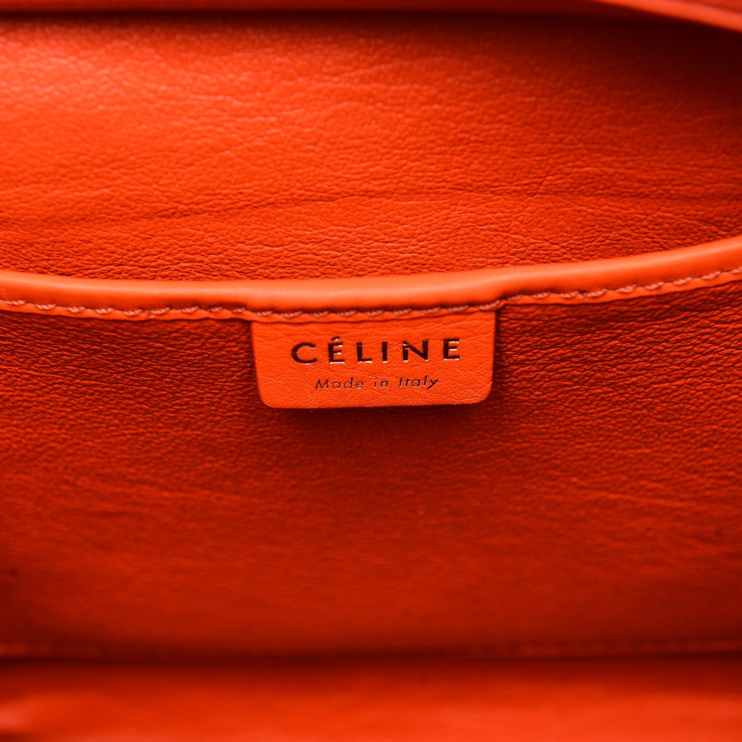 Celine Smooth Calfskin Nano Luggage Fluo Orange 6 of 7