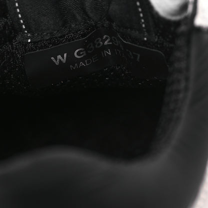 Chanel Mesh Suede Calfskin Grained Calfskin Womens CC Sneakers 37 White Black 8 of 10