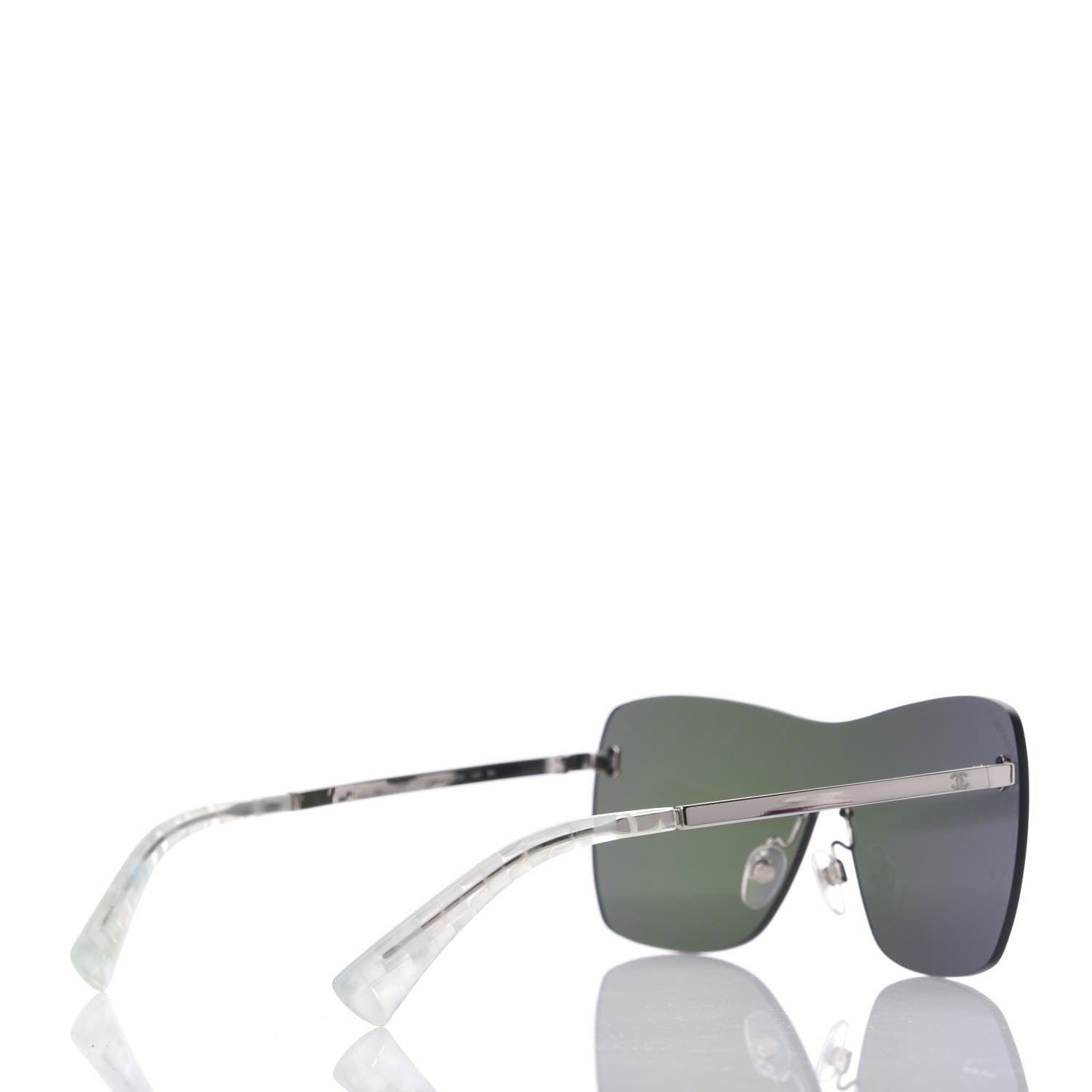 Chanel Shield Runway Sunglasses 4215 Silver Purple 4 of 8