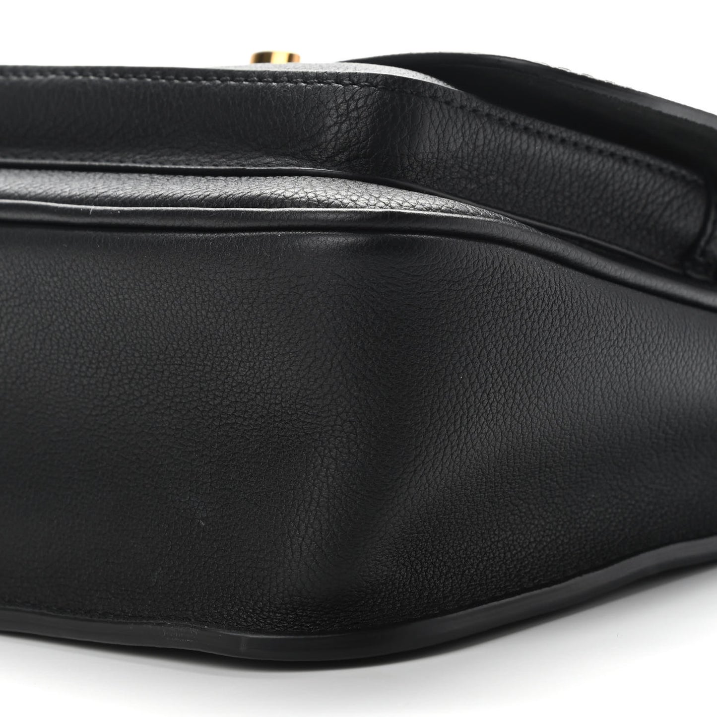Grained Calfskin Lockme Chain Bag Black