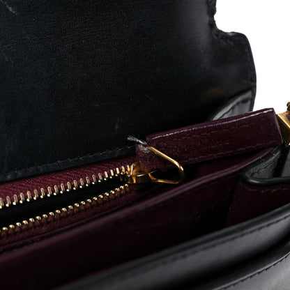 Saint Laurent Smooth Calfskin Monogram Cassandra Clasp Bag Black 15 of 28