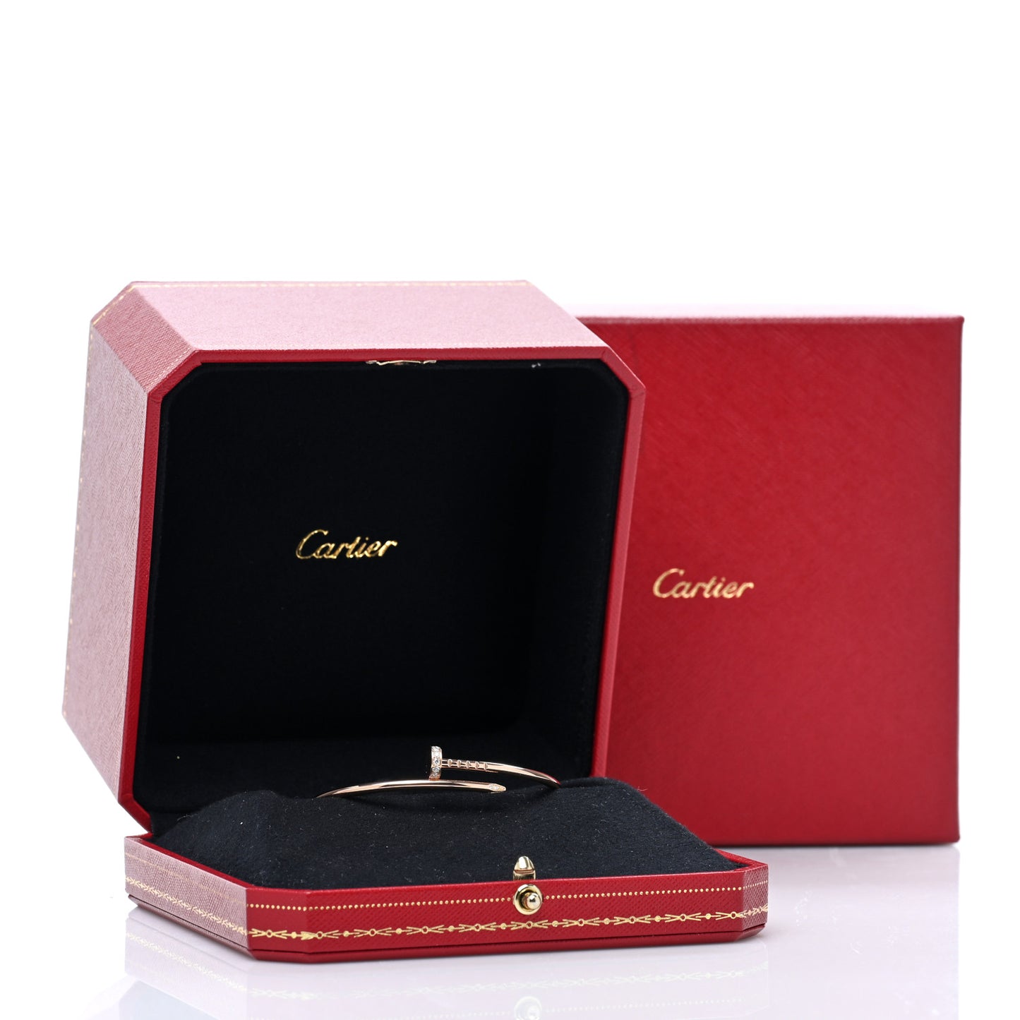 18K Pink Gold Diamond Small Juste Un Clou Bracelet 16