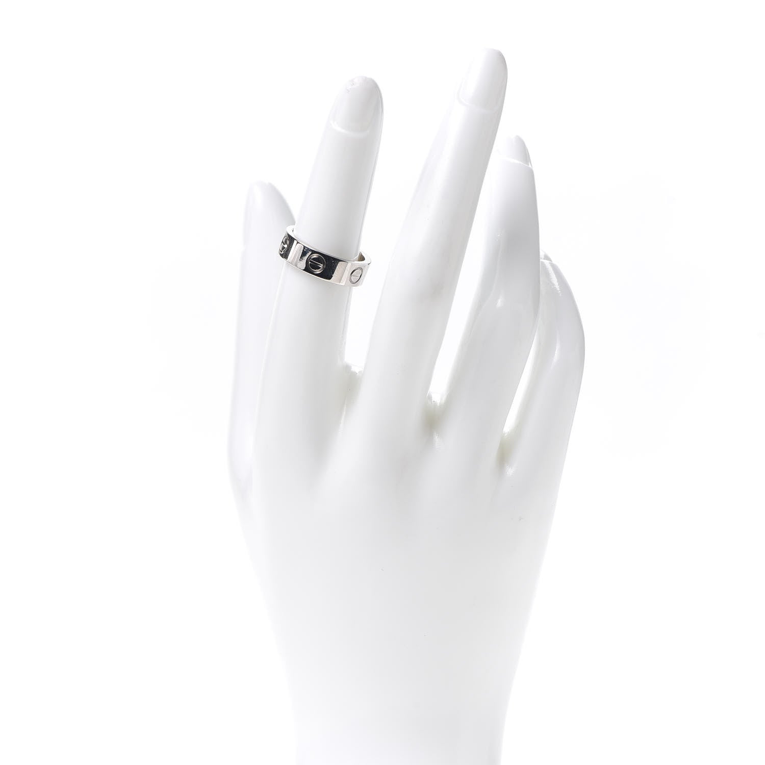 Cartier 18K White Gold 5.5mm LOVE Ring 52 6 2 of 4