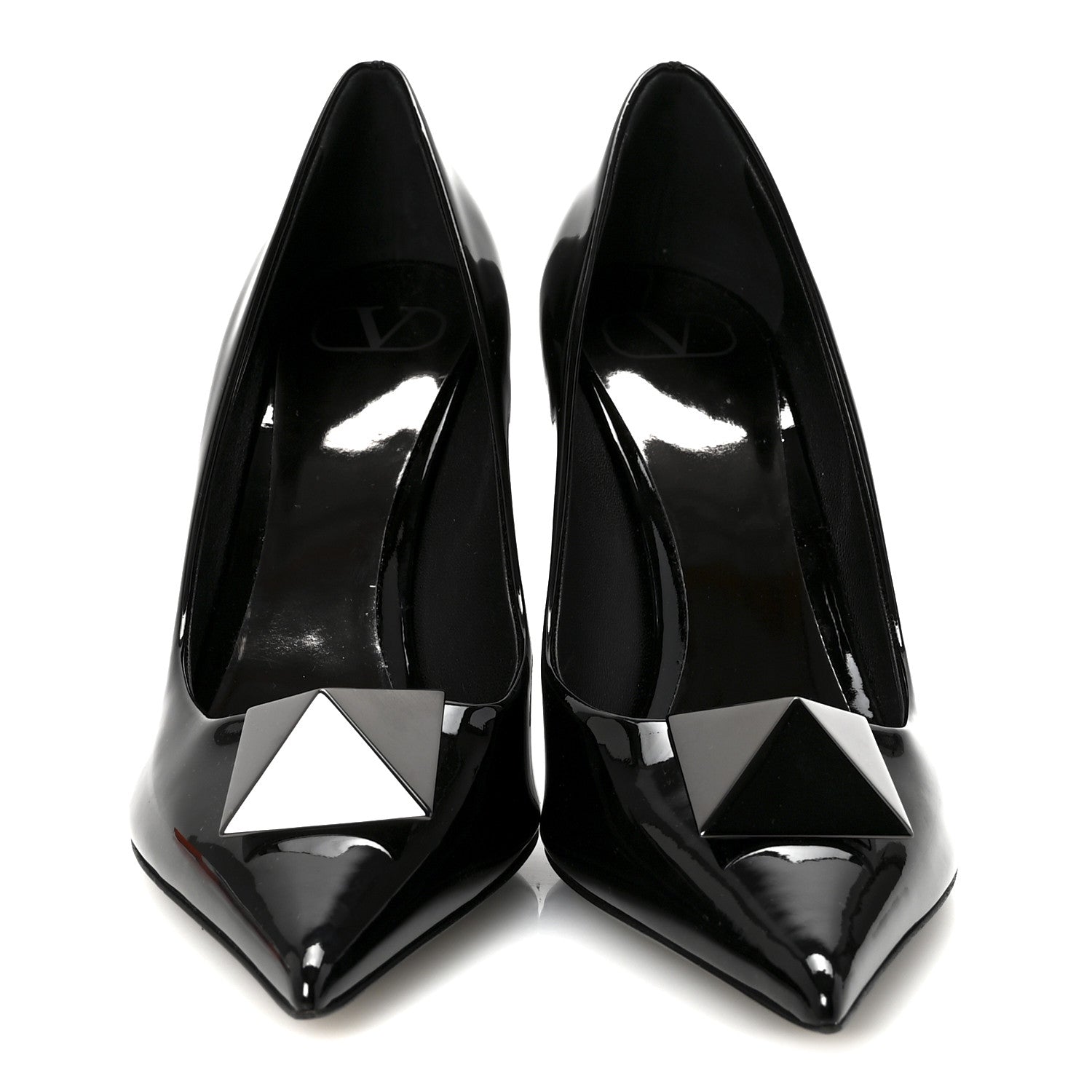 Valentino Garavani Patent Tonal One Stud 100mm Pumps 40.5 Black 3 of 9