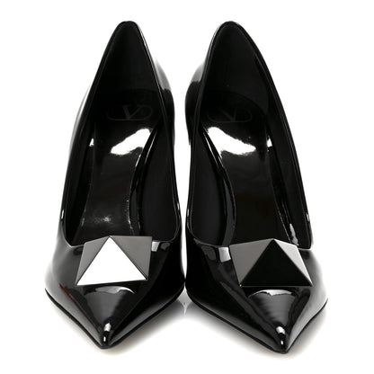 Valentino Garavani Patent Tonal One Stud 100mm Pumps 40.5 Black 3 of 9