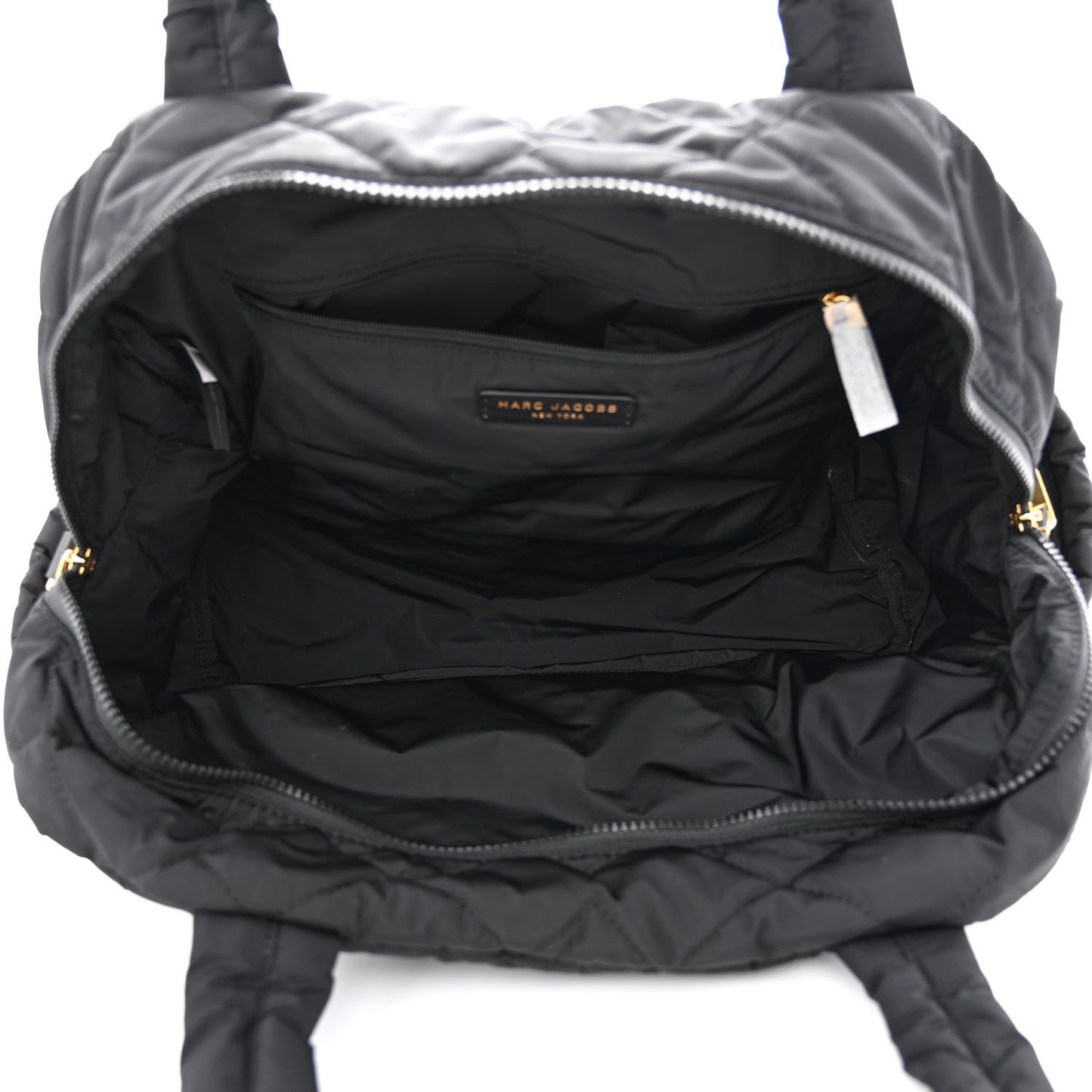 Nylon Quilted Medium Weekender Bag Black