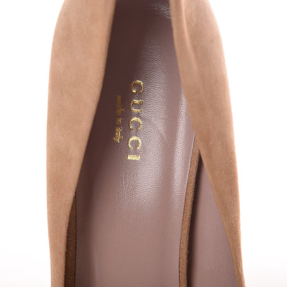 Gucci Kid Scamosciato Platform Pumps 40.5 Camelia 9 of 18