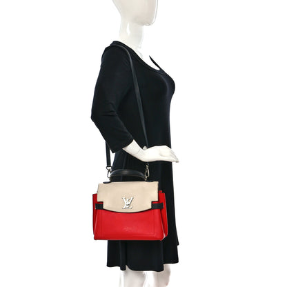 Louis Vuitton Soft Calfskin Lockme Ever BB Kabuki Red Quartz Black 2 of 10