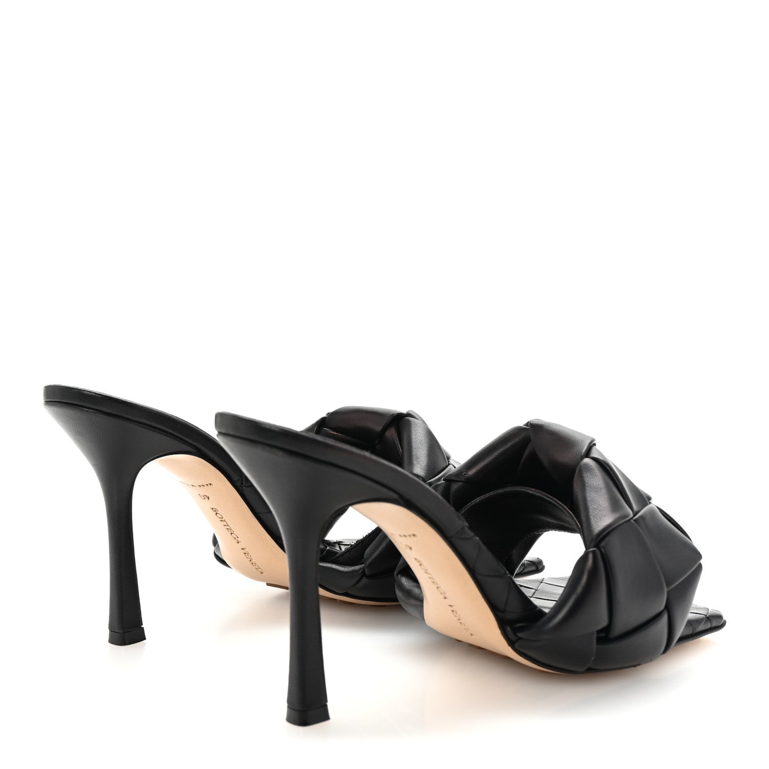 Bottega Veneta Nappa Maxi Intrecciato Lido Mule Sandals 40 Black 5 of 9