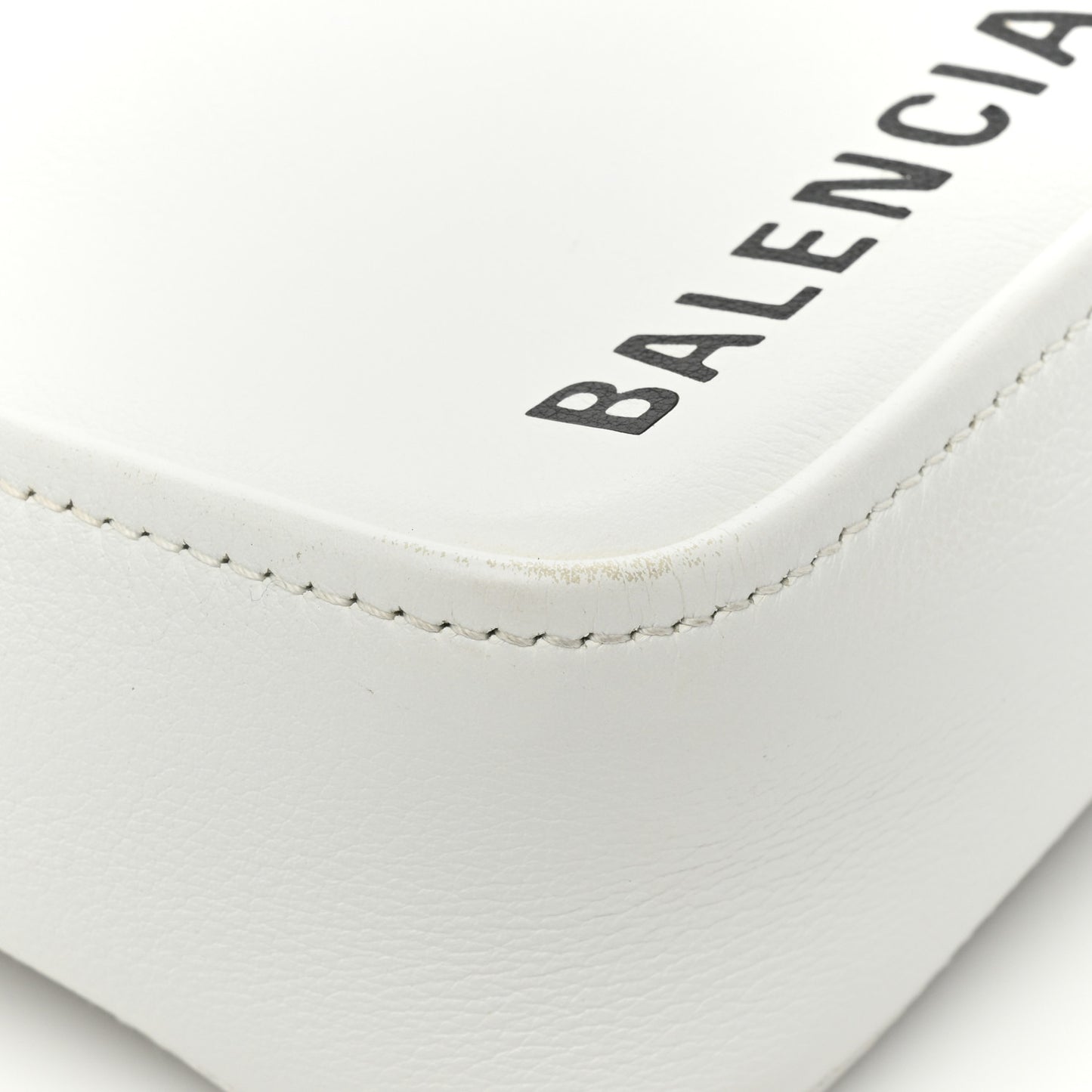 Calfskin XS Triangle Chain Duffle White
