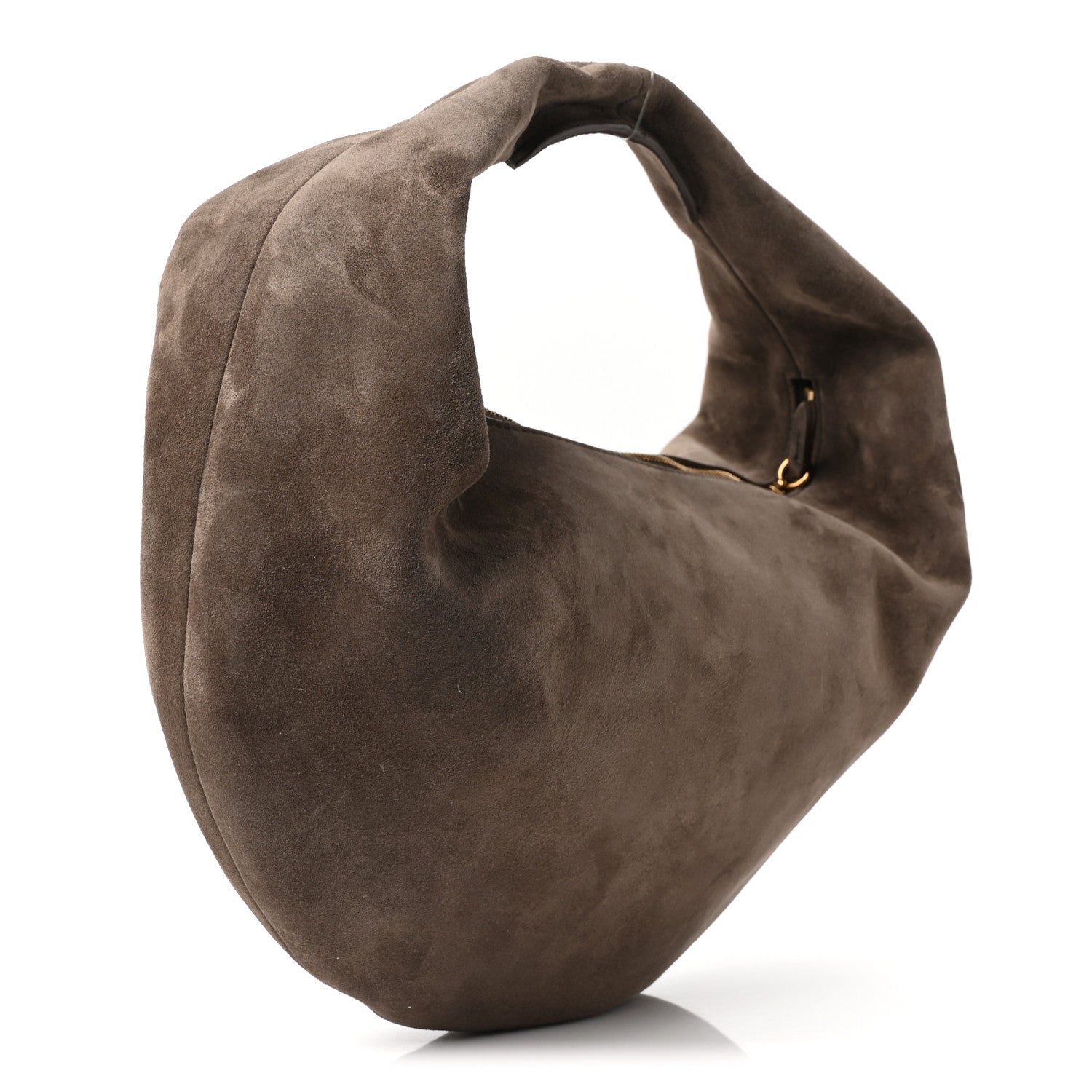 Khaite Suede Calfskin Medium Olivia Hobo Toffee 3 of 10