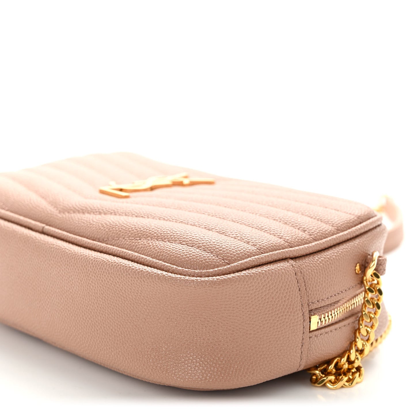 Grain De Poudre Matelasse Monogram Mini Lou Camera Bag Vintage Peach