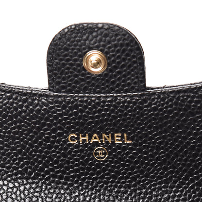 Chanel Caviar Quilted Flap Card Holder Wallet Black 6 of 9
