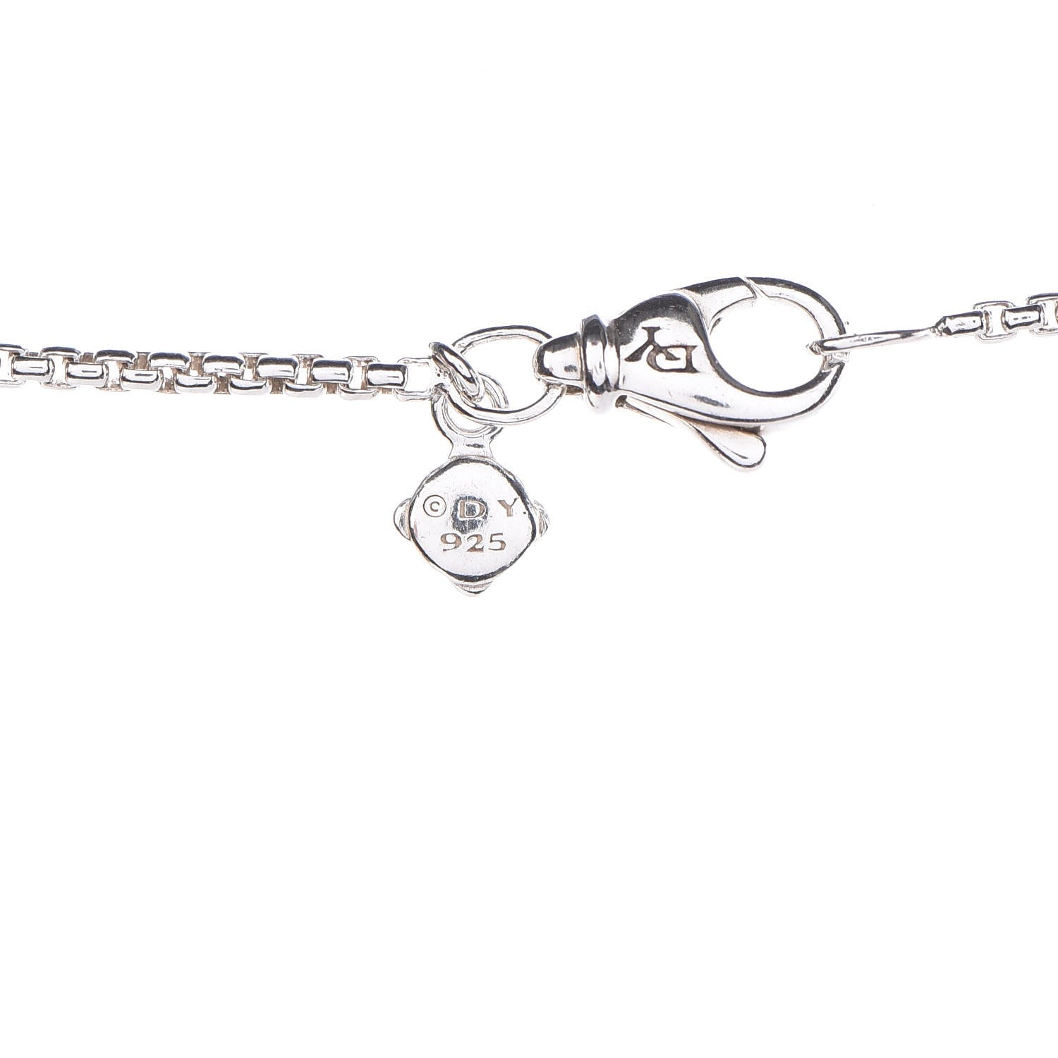 David Yurman Sterling Silver Blue Topaz Hampton Blue Topaz Cable Wrap Station Necklace 5 of 6