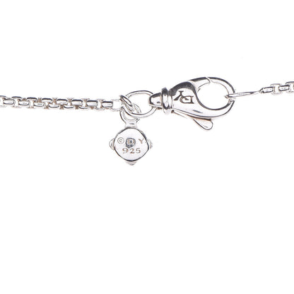 David Yurman Sterling Silver Blue Topaz Hampton Blue Topaz Cable Wrap Station Necklace 5 of 6