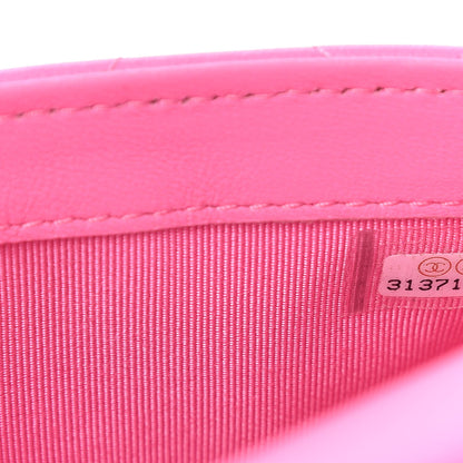 Chanel Lambskin Quilted Flap Phone Holder With Chain Neon Pink 10 of 12