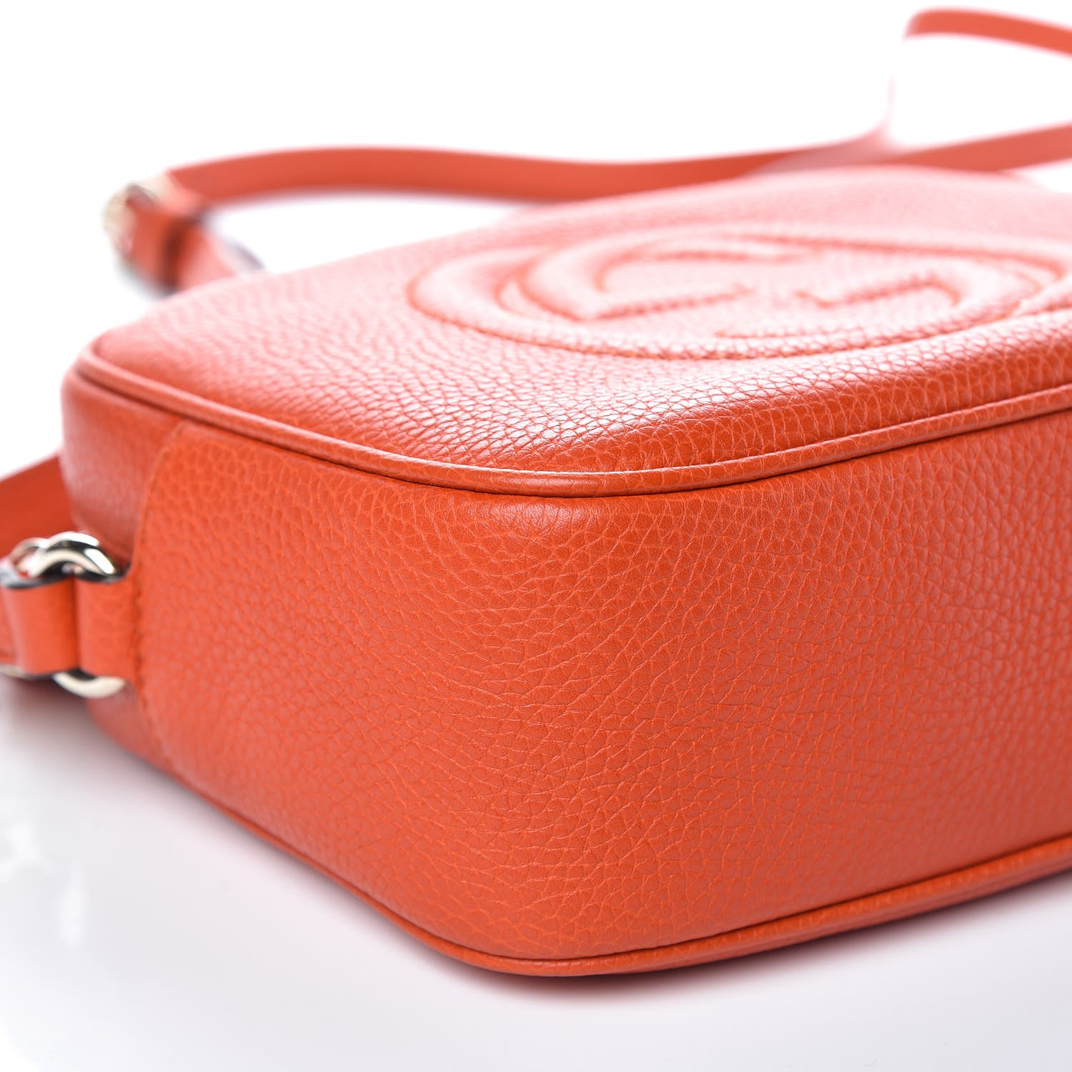 Gucci Pebbled Calfskin Small Soho Disco Bag Sun Orange 8 of 10