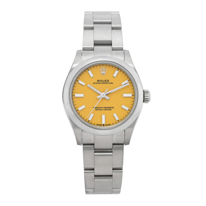 Rolex Stainless Steel 31mm Oyster Perpetual Watch Yellow 277200 1 of 5