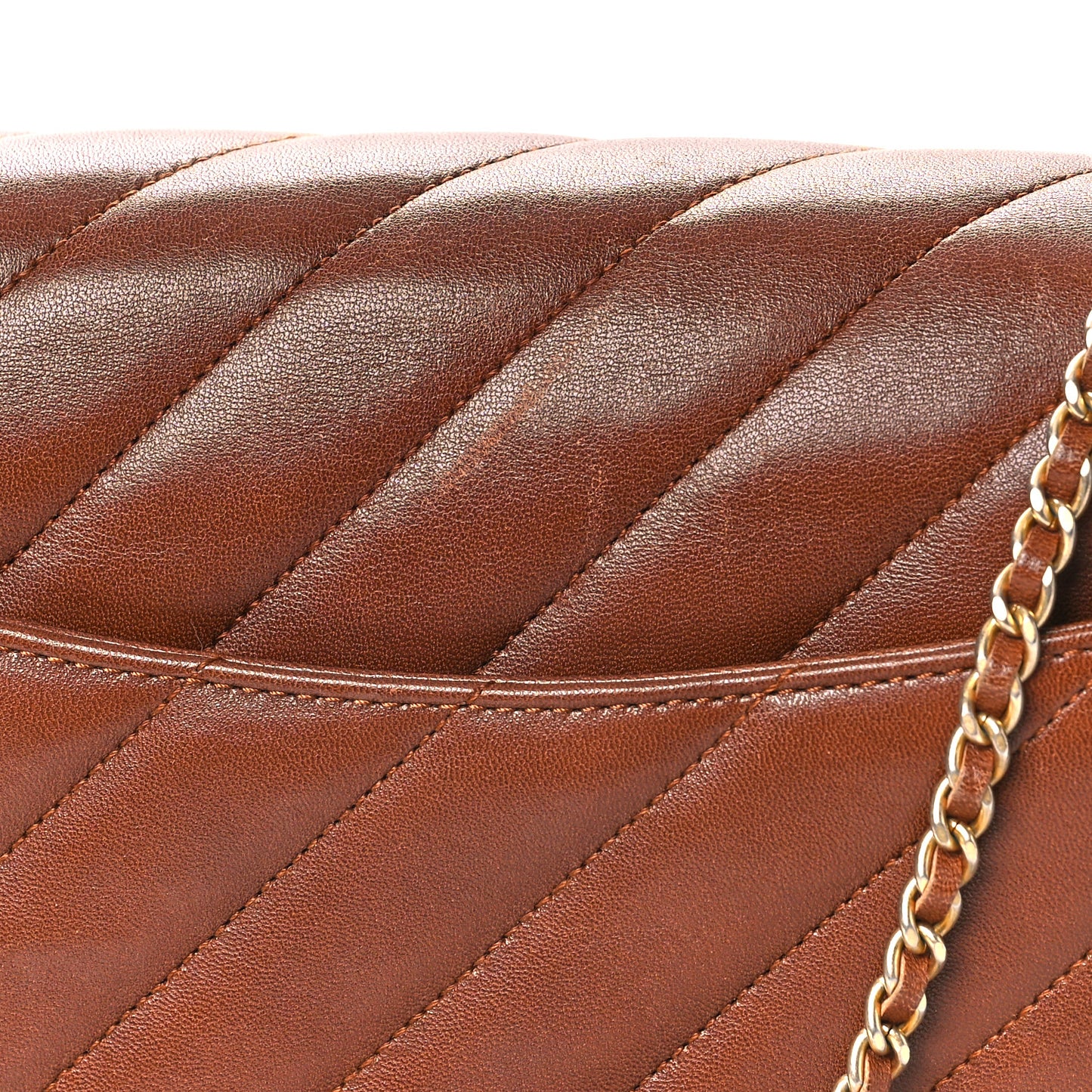 Lambskin Quilted Jumbo Coco Vintage Flap Brown