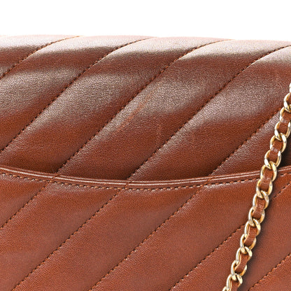 Chanel Lambskin Quilted Jumbo Coco Vintage Flap Brown 13 of 17