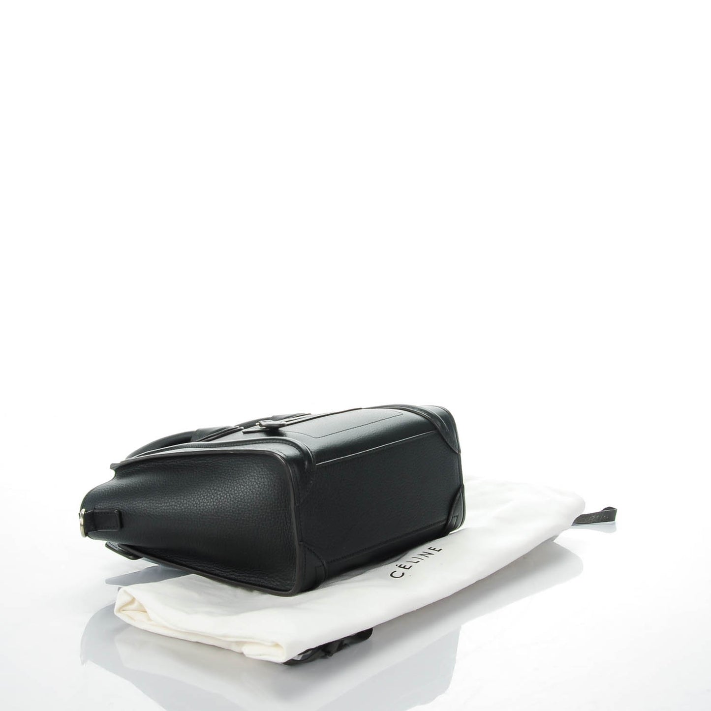 Drummed Calfskin Nano Luggage Black