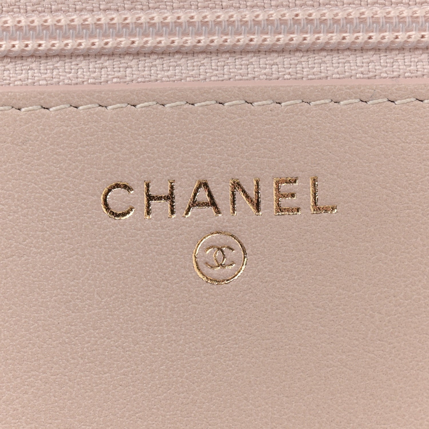 Chanel Caviar Quilted Boy Wallet On Chain WOC Light Beige 6 of 12