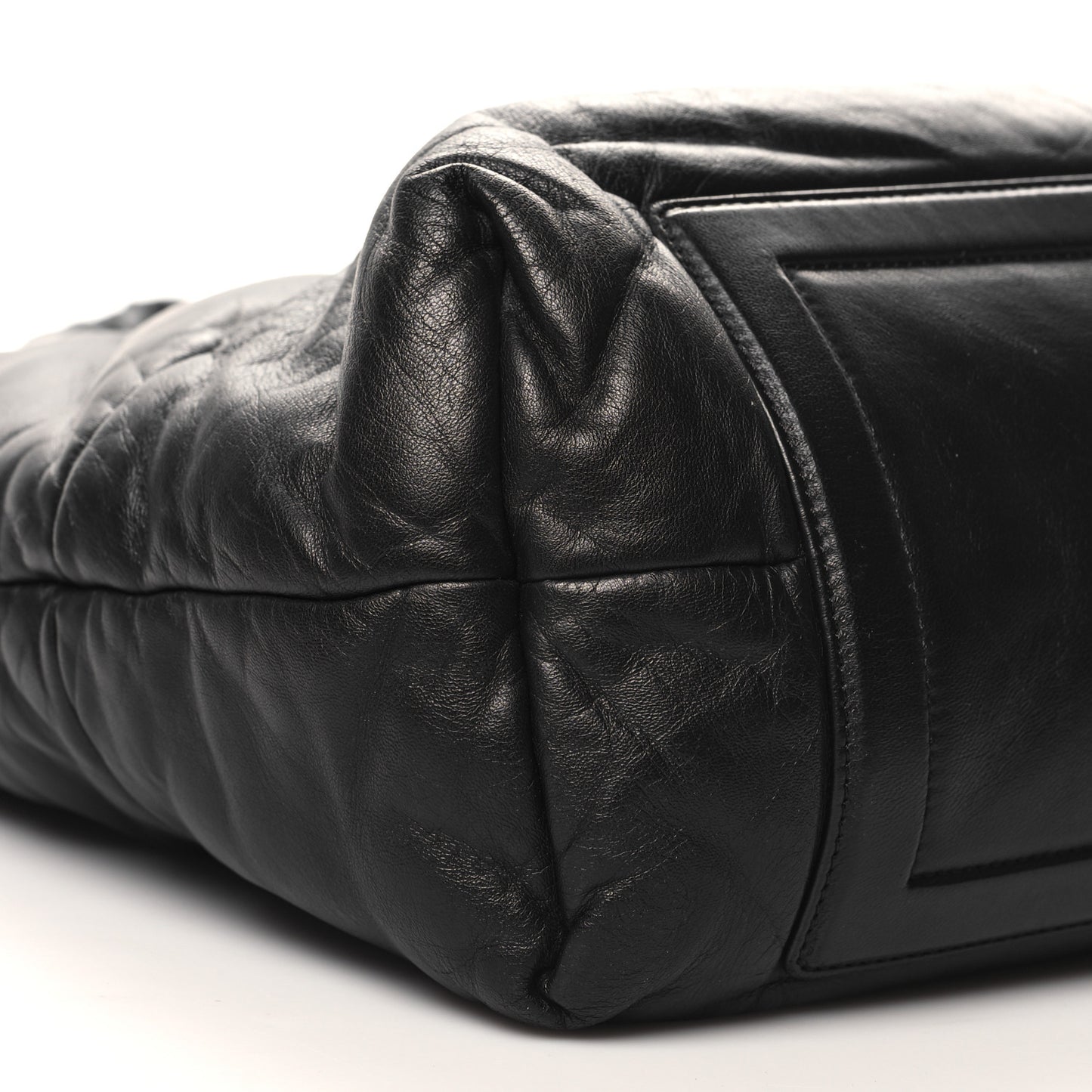Lambskin COCO Cocoon Medium Zipped Tote Black