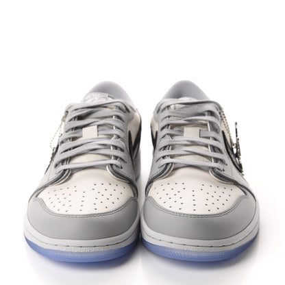 Christian Dior X NIKE AIR JORDAN Calfskin Mens Oblique Low Sneakers 44.5 Beige White 2 of 18