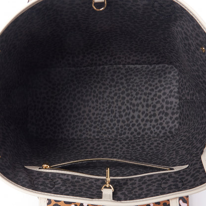 Louis Vuitton Monogram Giant Wild At Heart Neverfull MM Creme 8 of 9