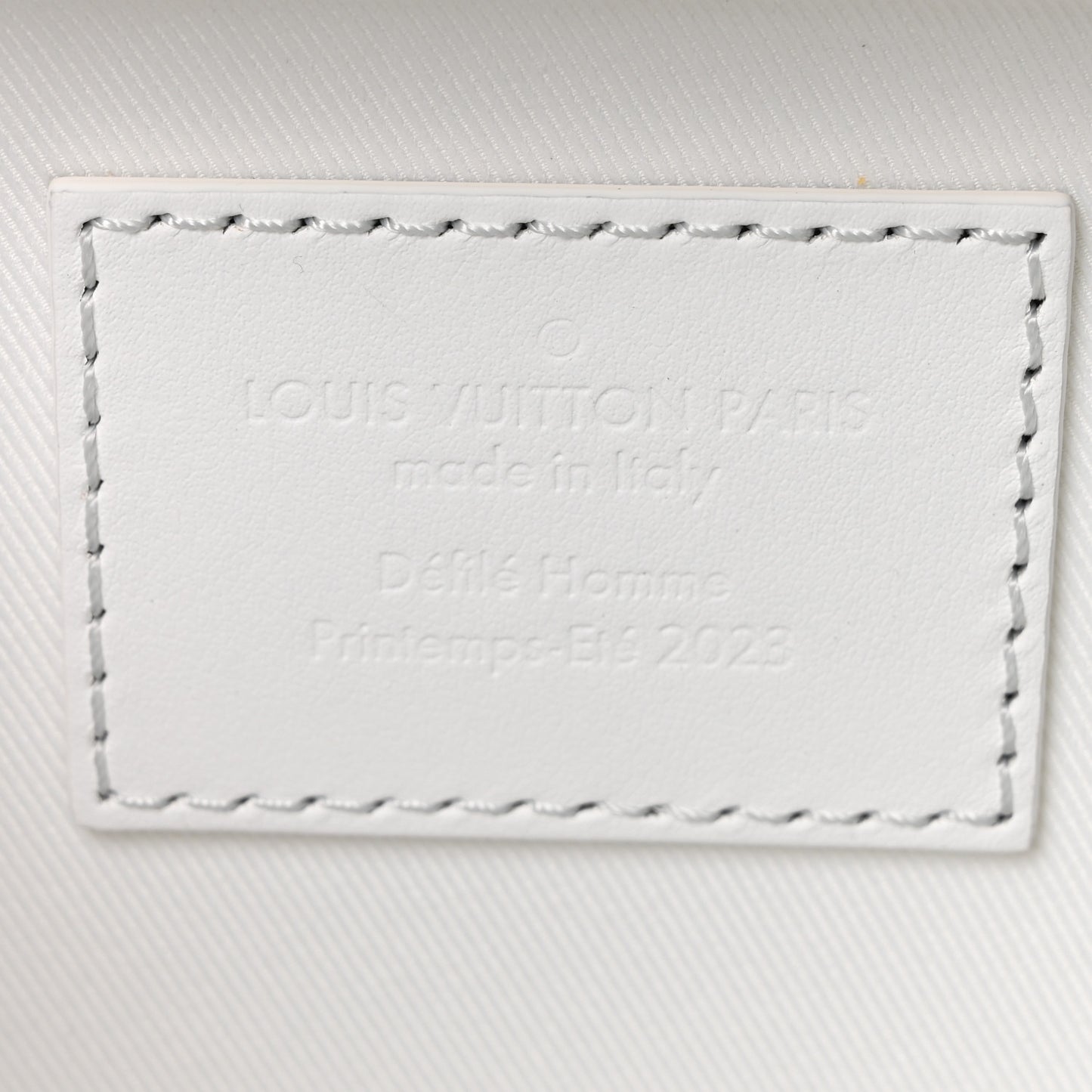Calfskin LV Ornament Soft Trunk Optic White