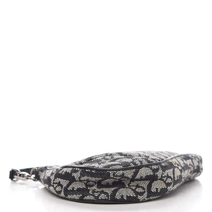 Christian Dior Monogram Mini Saddle Pochette Navy 4 of 8