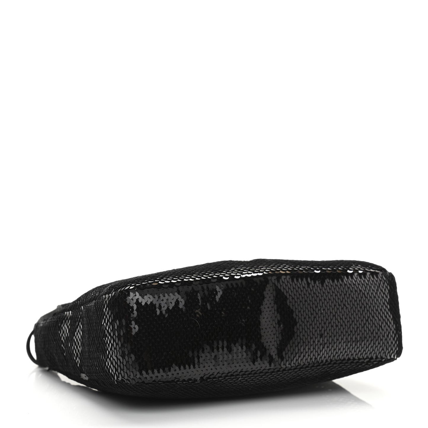 Paillettes Sequin Mini Re-Edition 2000 Bag Black White