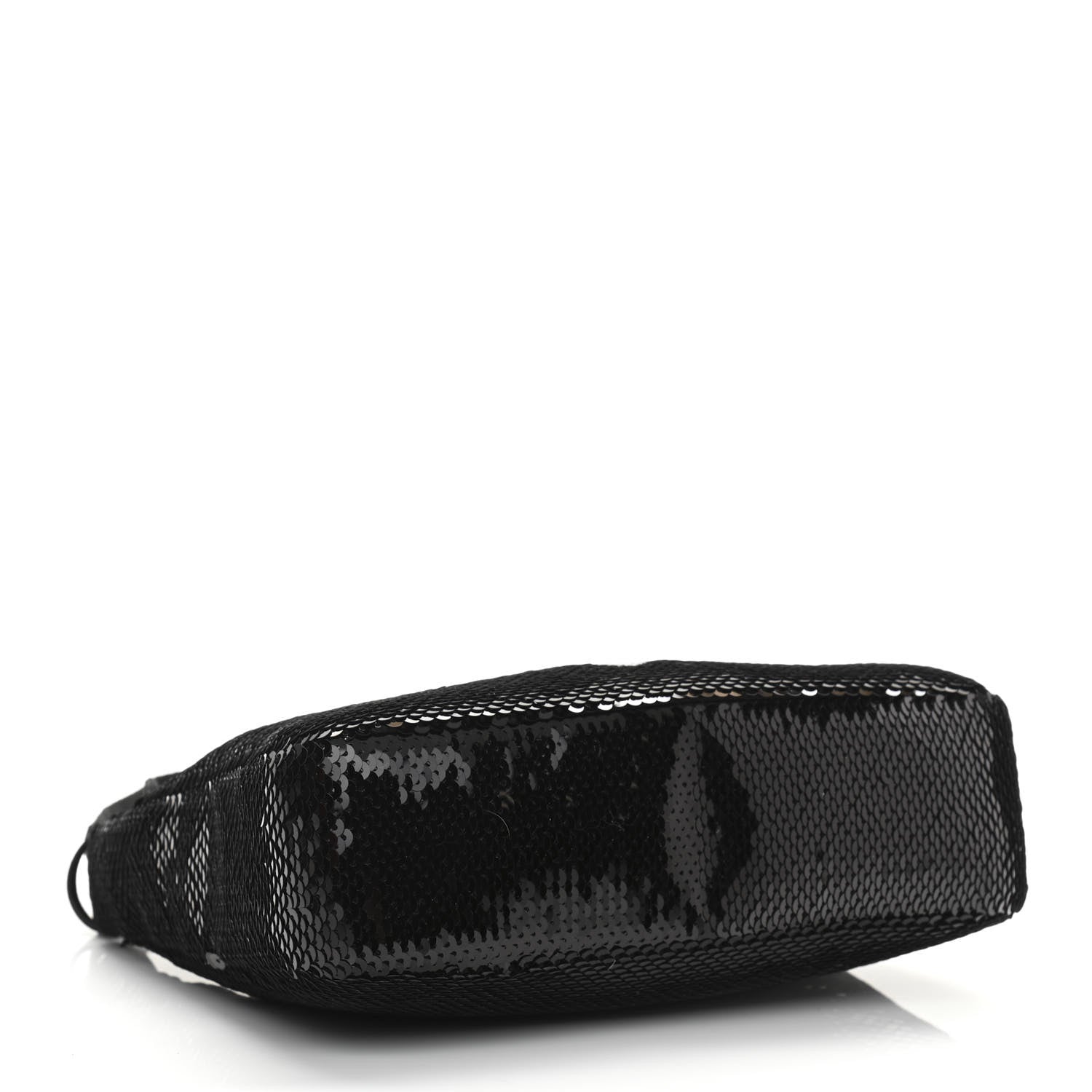 Prada Paillettes Sequin Mini Re-Edition 2000 Bag Black White 4 of 11