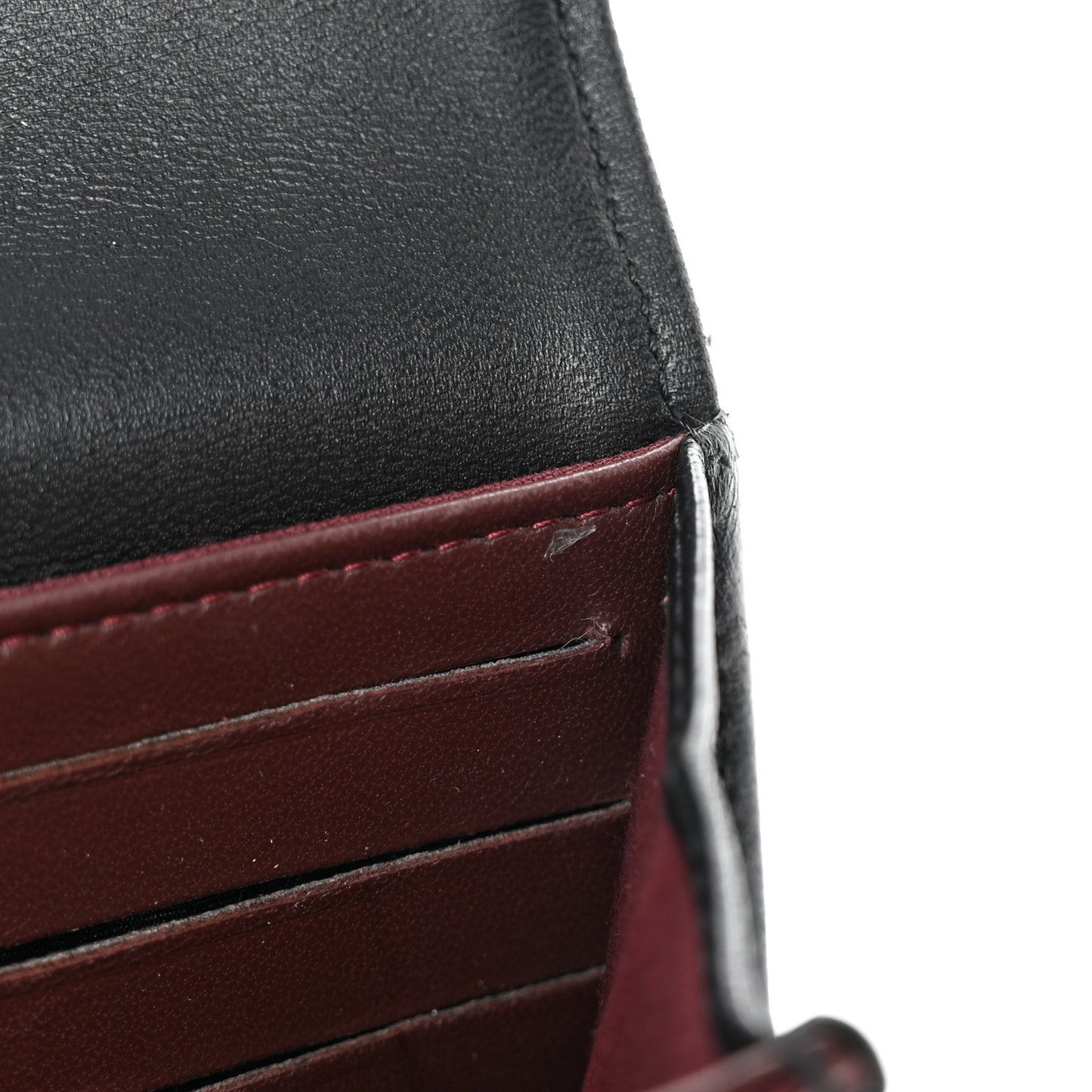 Lambskin Quilted Large Flap Gusset Wallet Black
