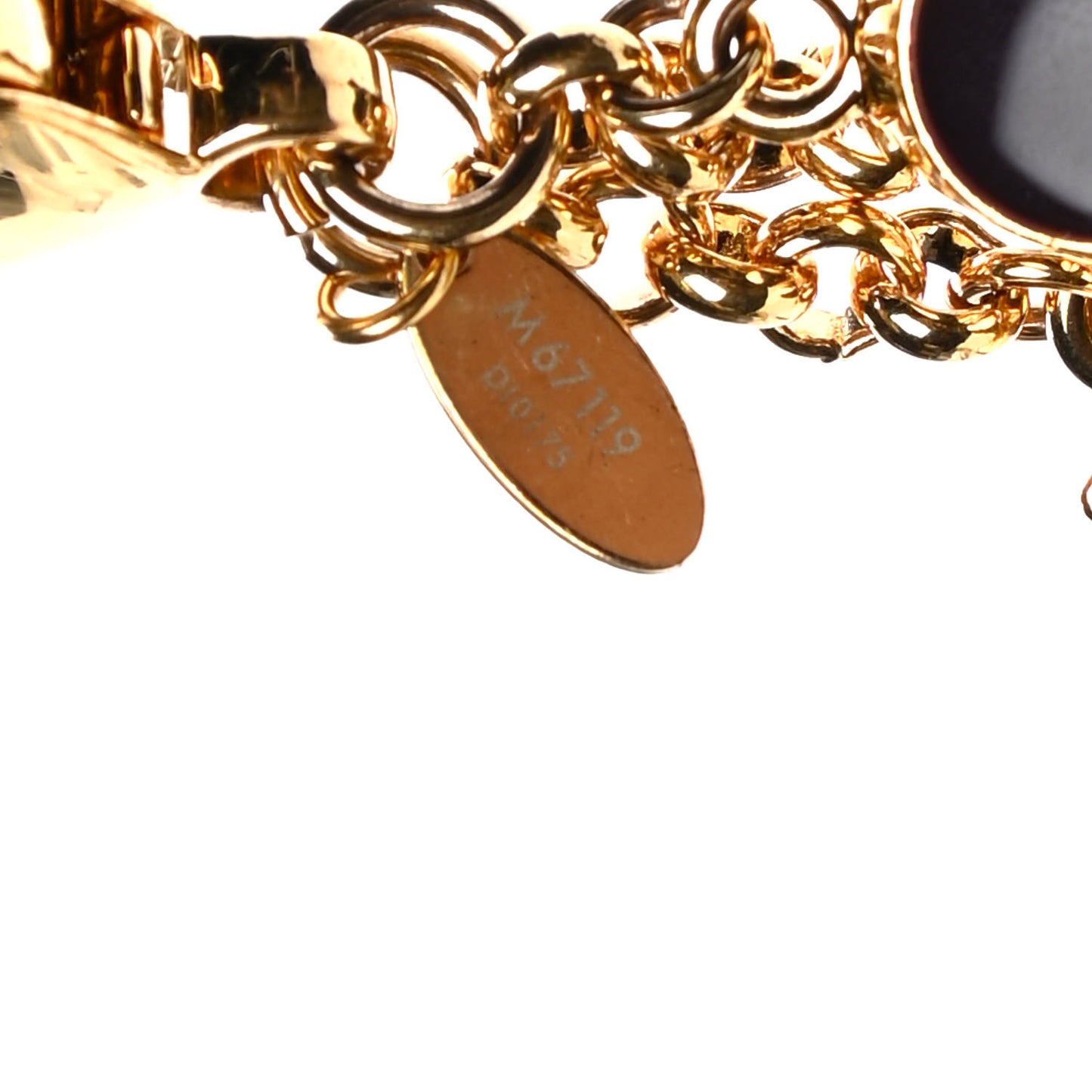 Metal Enamel Fleur De Monogram Bag Charm Dore