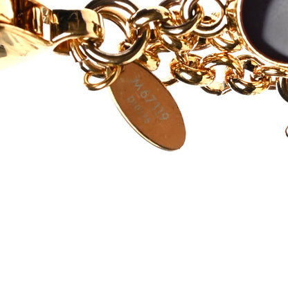 Louis Vuitton Metal Enamel Fleur De Monogram Bag Charm Dore 5 of 7
