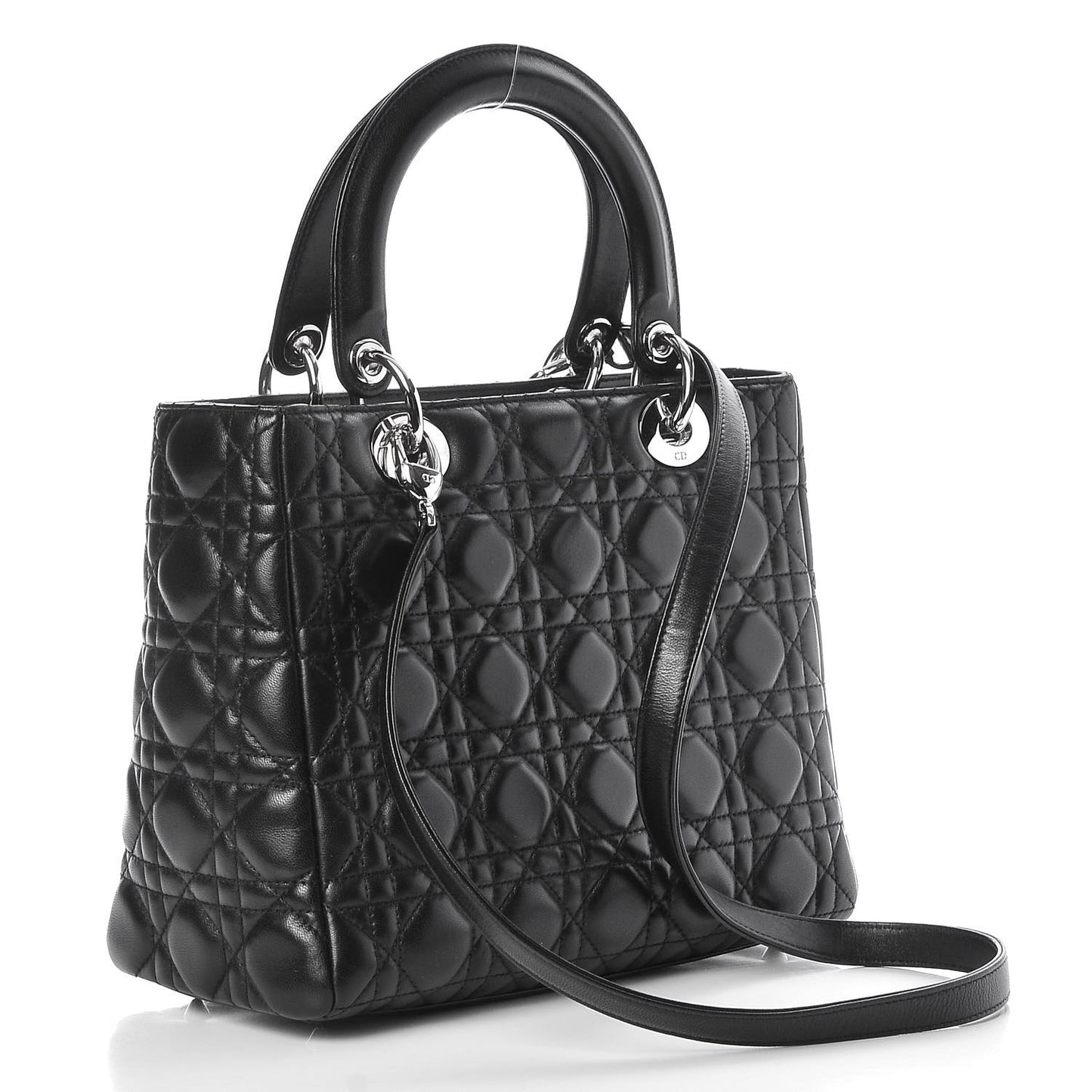 Lambskin Cannage Medium Lady Dior Black
