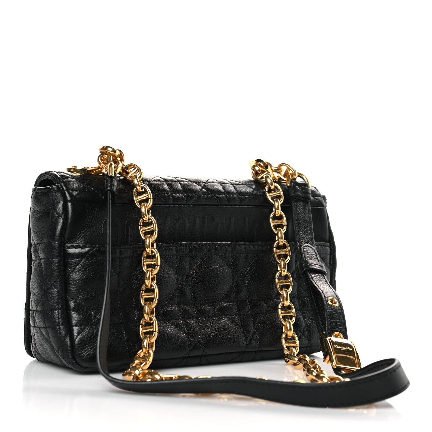 Christian Dior Calfskin Cannage Small Caro Bag Black 3 of 9