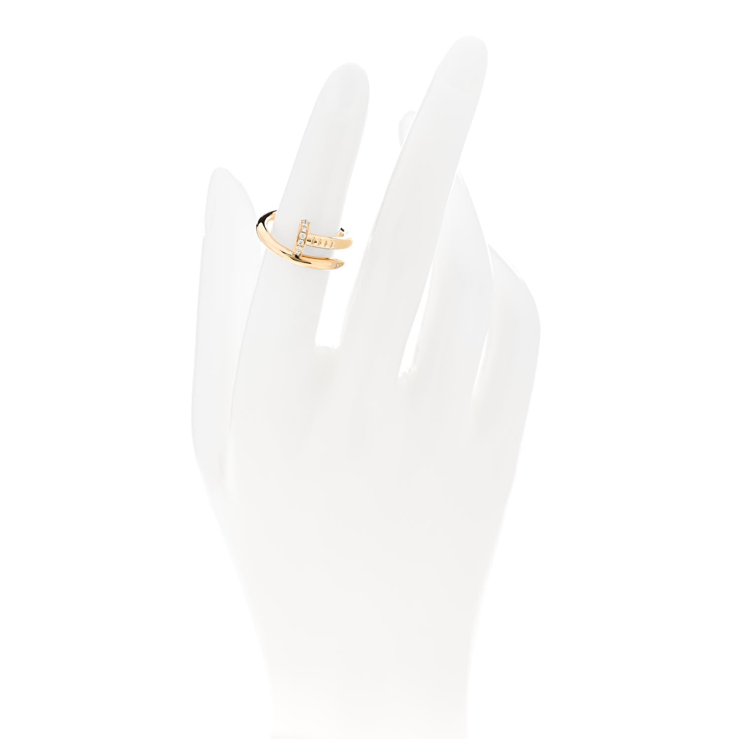 Cartier 18K Yellow Gold Diamond Juste Un Clou Ring 51 5.75 2 of 5
