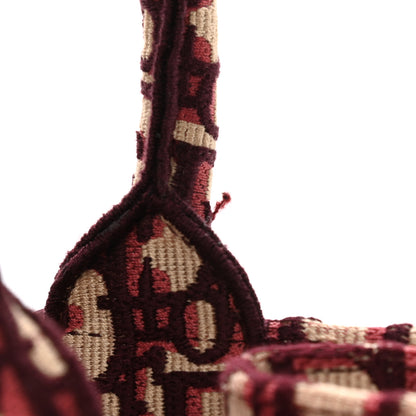 Christian Dior Oblique Medium Book Tote Burgundy Multicolor 10 of 13